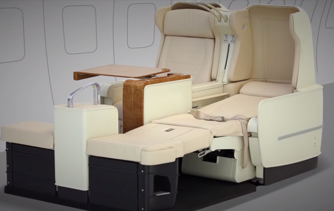 Abercrombie and Kent Land Rover private jet seats