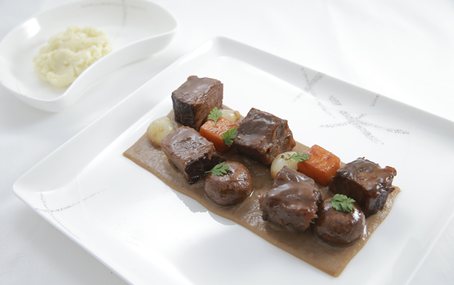 Classic Beef bourguignon using cheek and short rib