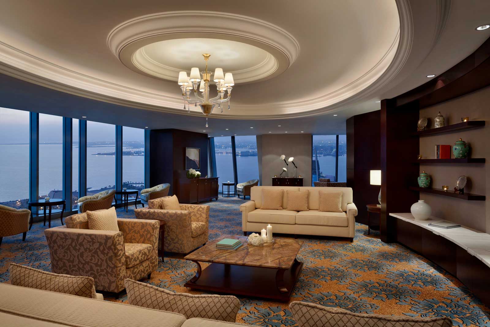 The lounge at Shangri-La Hotel, Doha