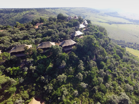 Angama Mara aerial shot