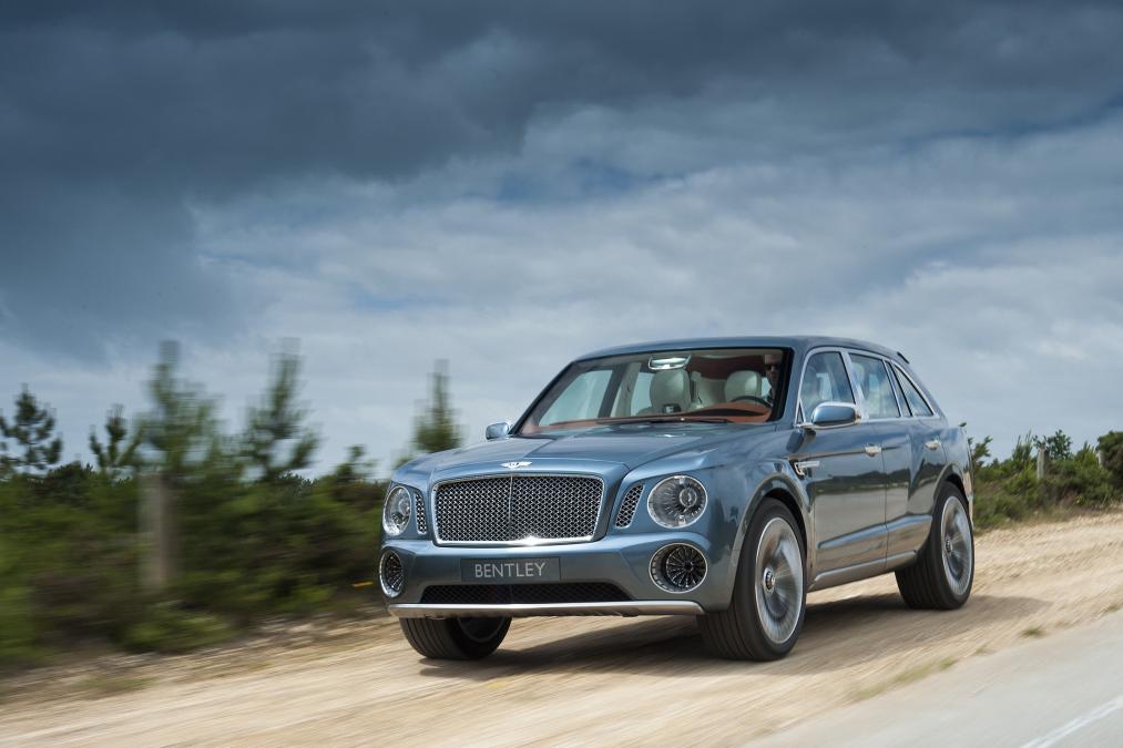 Bentley Bentayga SUV on the road