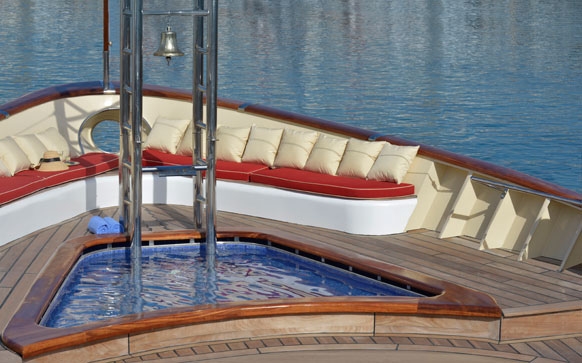 Yacht La Sultana deck