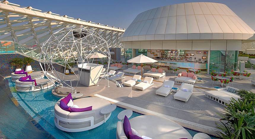 W Abu Dhabi - Yas Island, luxury hotel in abu dhabi, five star hotel, formula1. racetrack, luxury suites and rooms, pool, wet deck, w lounge, best hotel in abu dhabi, luxury travel, beautiful hotels, explore, experience, fine dining restaurants, spa