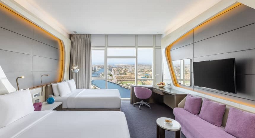 V Hotel Dubai, Curio Collection by Hilton, Al Habtoor City, Luxury hotel, five star hotel, downtown dubai, business bay dubai, suites, rooms, experiences, la perle, terrace pool, summer staycation offer, stay, book now, best hotels, where to stay, hilton 