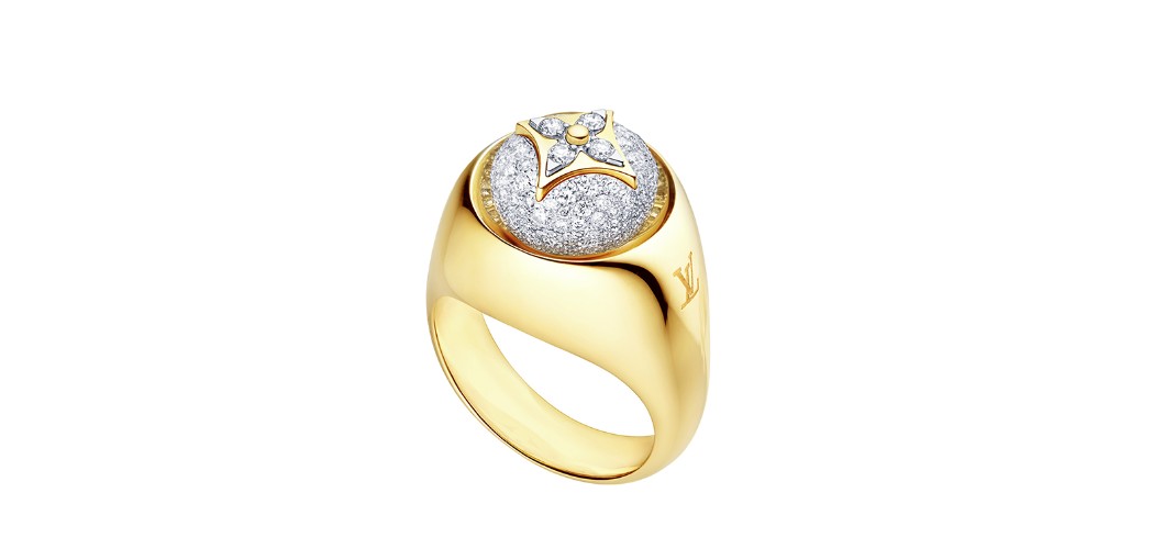 Chevalière B Blossom ring, Louis Vuitton