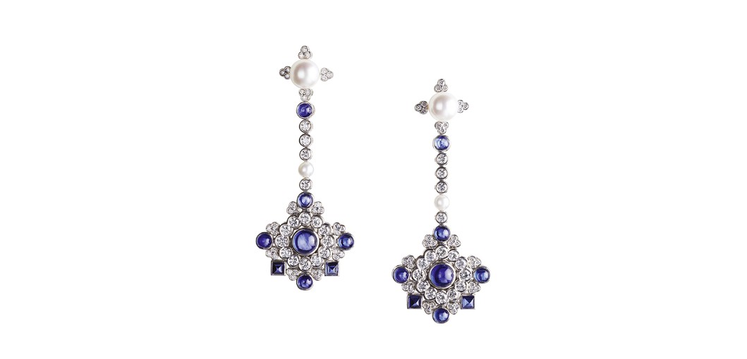 Dentelle de Perles earrings, Fabergé