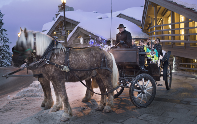 horse and carriage in Courchevel