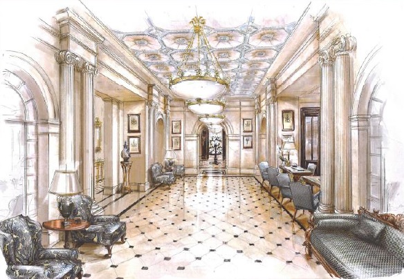 The Lanesborough lobby rendering