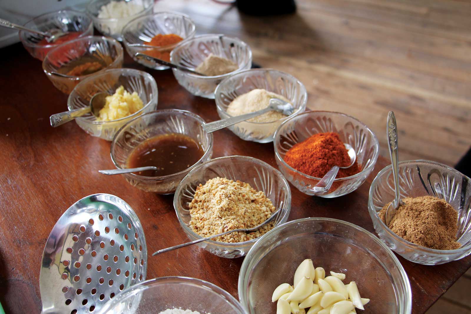 Spices on a table – ready for food prep