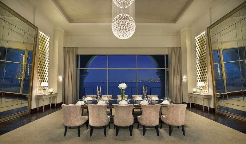 Waldorf Astoria Dubai Palm Jumeirah Royal Suite dining room