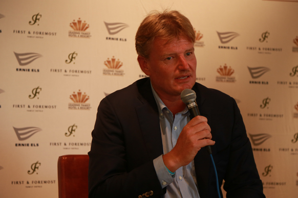 Ernie Els press conference Dubai
