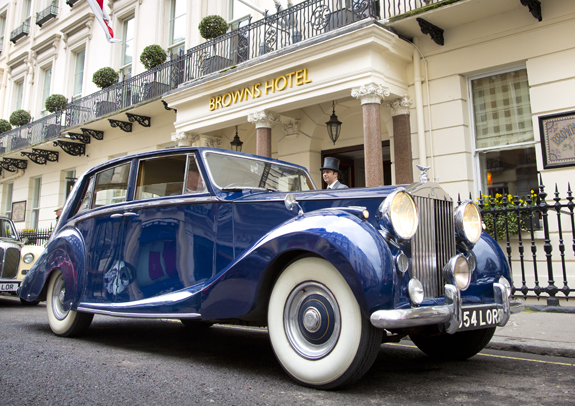 Brown's Hotel London are offering a chauffeur driven service to the Highclere Castle set of Downton Abbey