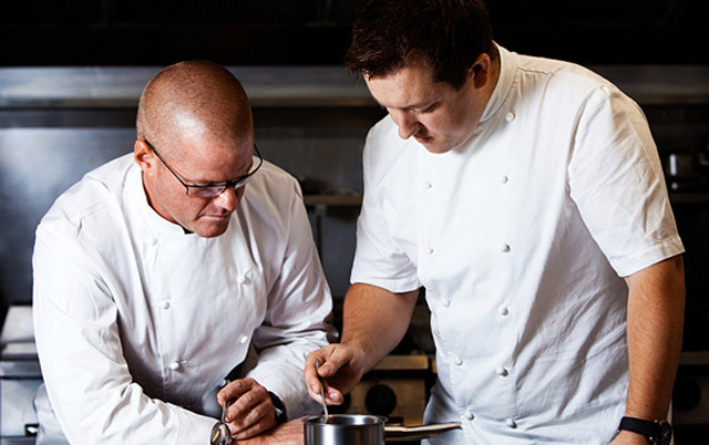 Chef Heston Blumenthal (left)
