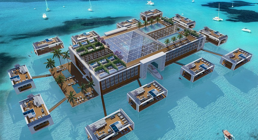 Kempinski Floating Palace Dubai, Floating Dubai Resort, Luxury resort in Dubai, beautiful resorts, World Islands, luxury villas, suites, rooms, spa, boutiques, luxury travel, luxury living