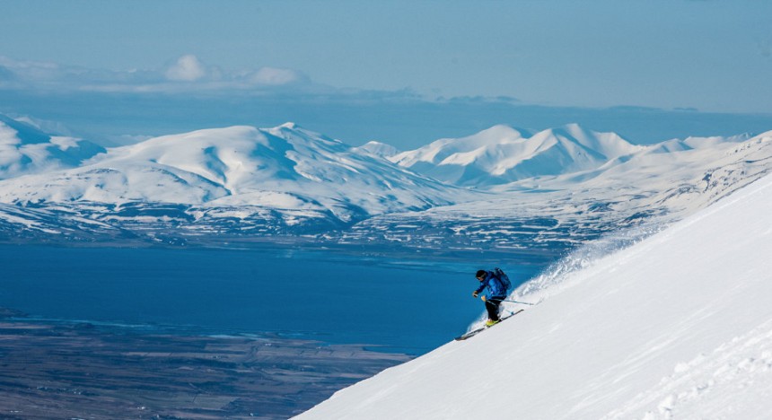 try heli skiing in iceland