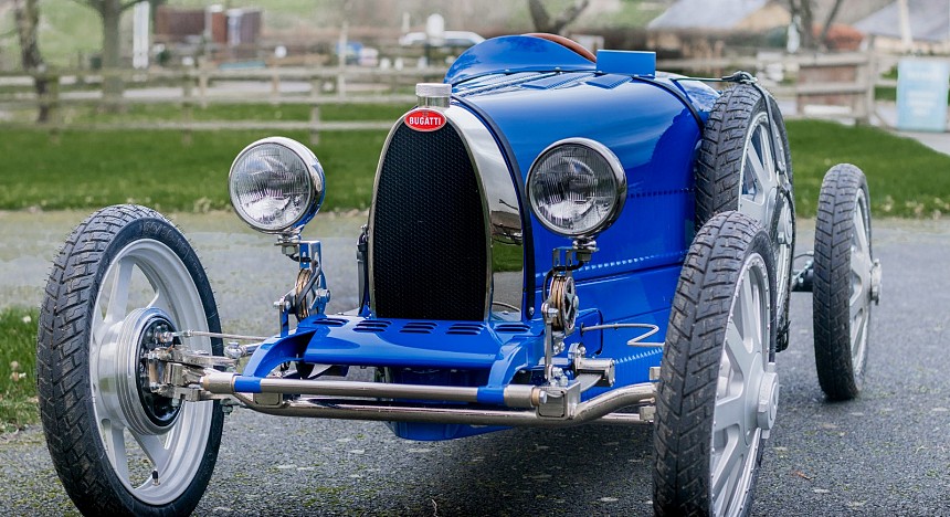 Bugatti baby, Th little car, blue car, car company, kids, drive, 