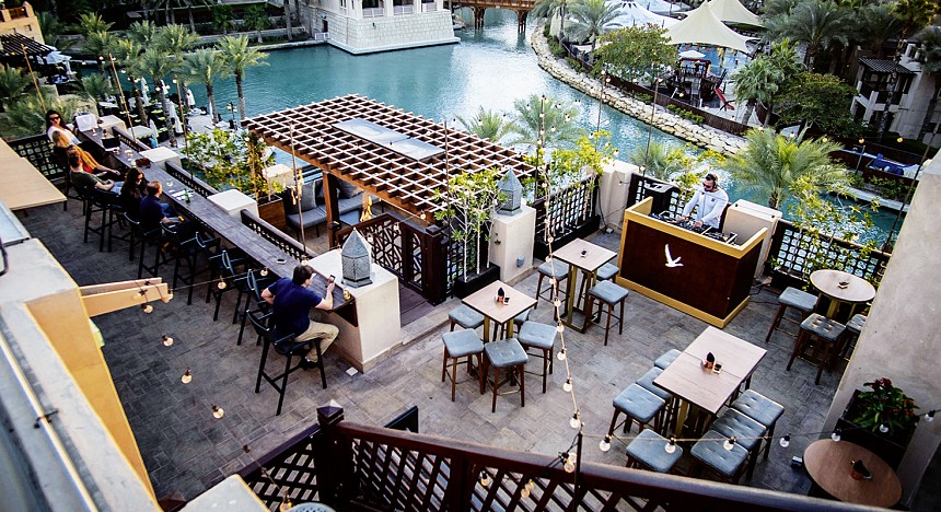 Folly at Souk Madinat Jumeirah, Dubai, The Kitchen Bar Experience, Restaurant, Bar. Food, Eating, Dining, Music, Dj, Menu, Taste