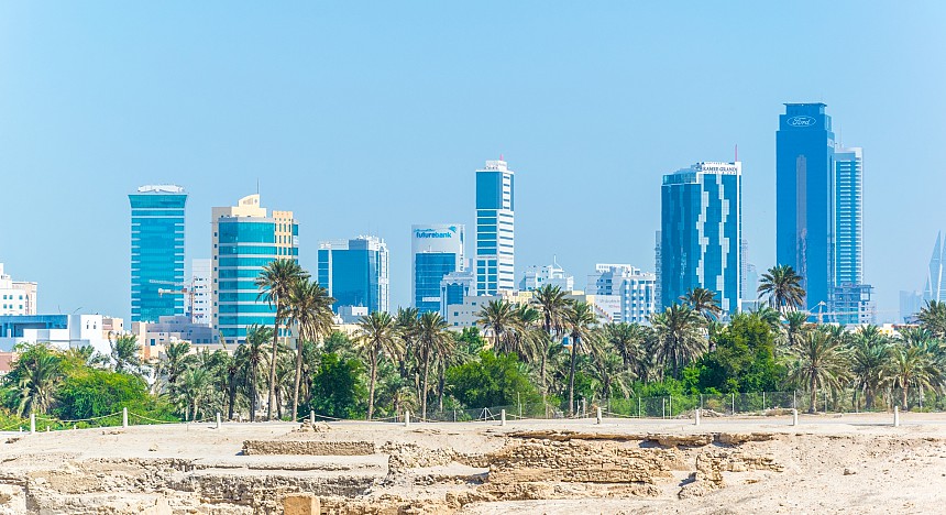ruins and skylines in bahrain