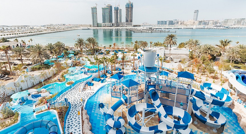 Jungle Bay Waterpark, Outdoor activity, Marriott, Le Meridien, The Westin Dubai, Body slides, wave pool, poolside, aqua play, kids, play, fun. water, luxury hotel, beach