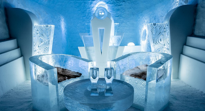 Sweden’s Icehotel introduces new art suites for uber-cool customers.