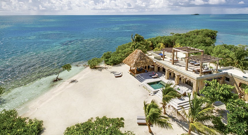 Gladden Private Island, Belize, Island, villa, pool, spa, dolphins, swimming, water, beach, boat, luxury islands