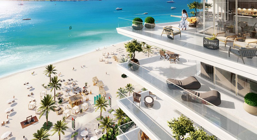 Emaar Beachfront Dubai, Ellie Saab, Private beach, beaches, pool, luxury