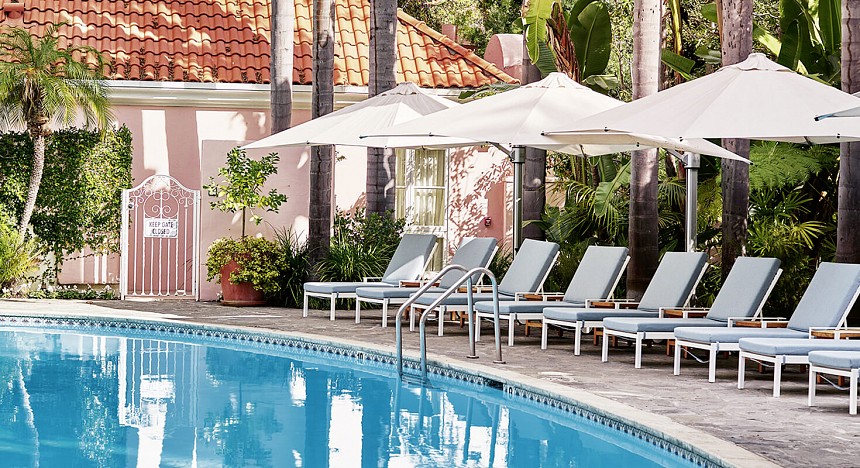 The Beverly Hills Hotel, Dorchester Collection, Los Angeles, USA, Hotel, Pool, Bungalows, Interior design, pool, lobby, southern californis, modernised, polo lounge, pool cabanas, cabana cafe