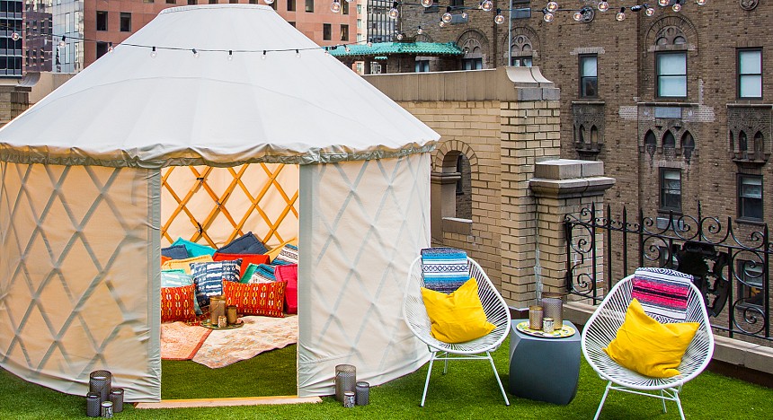 W New York new rooftop glamping suite