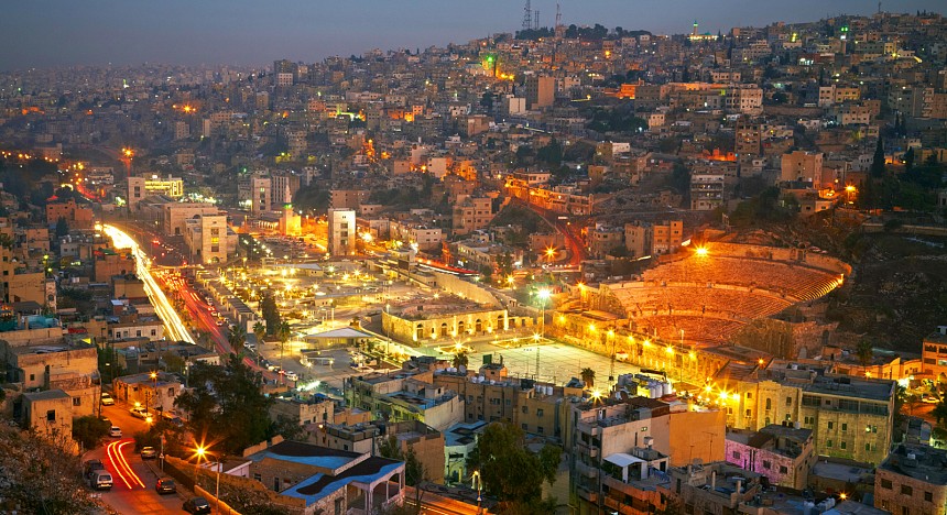 Amman, Jordan at night