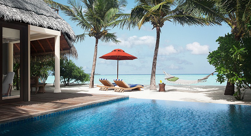 Taj Exotica Resort & Spa, Maldives, luxury island resort, maldives island resorts, beautiful islands in maldives, beach suite