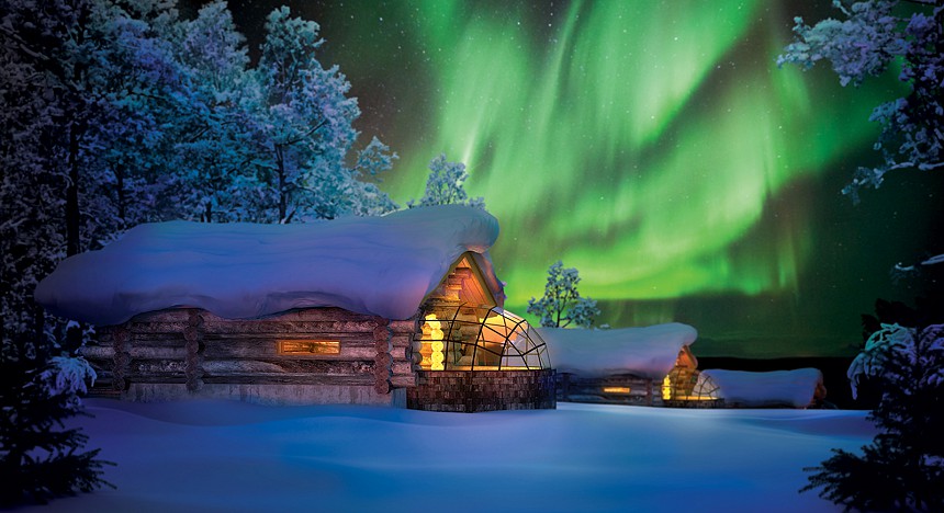 the northern lights in Finnish Lapland