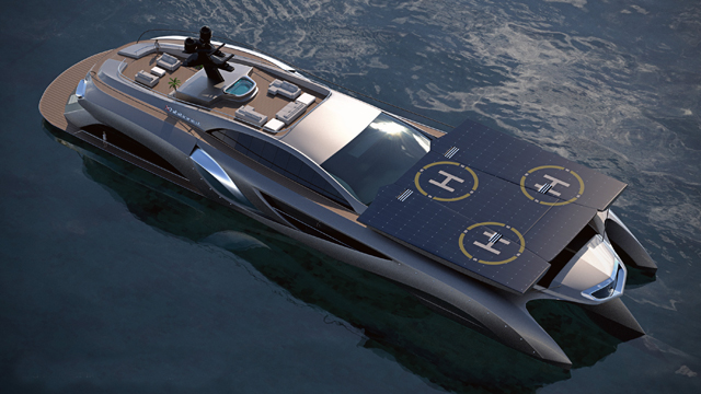 The Xhibitionist concept yacht