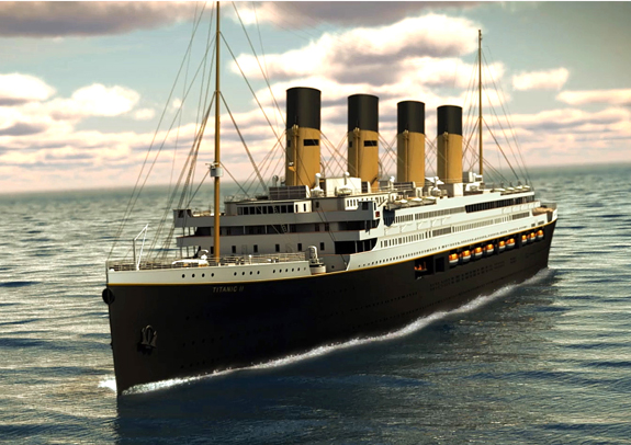 A mock-up of Titanic II