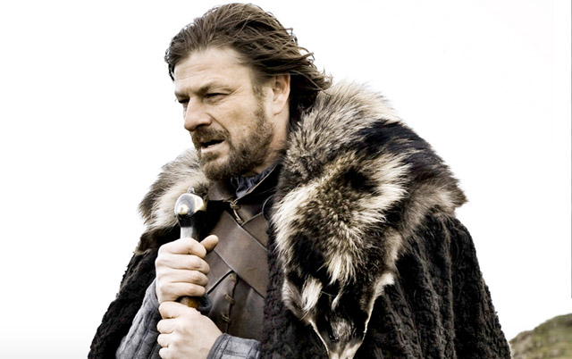 Sean Bean as Ned Stark in Game of Thrones