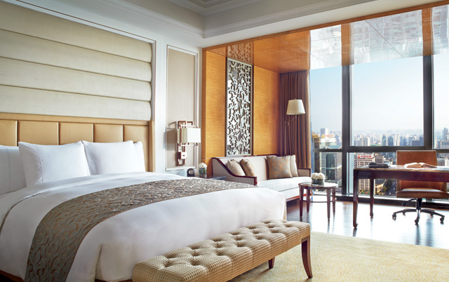 The Ritz-Carlton in Chengdu overlooks the iconic Tianfu Square
