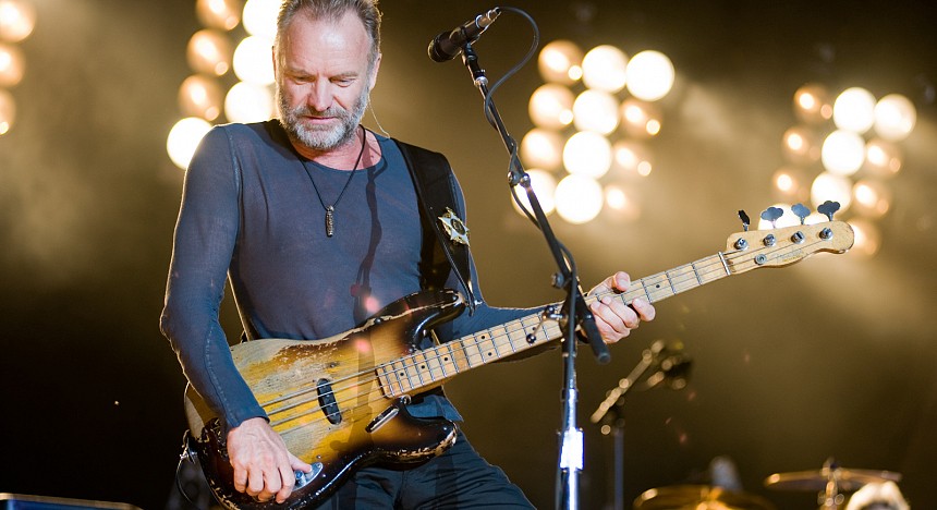 Sting on stage