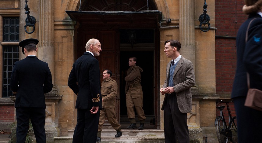 Benedict Cumberbatch in The Imitation Game; a dramatic retelling of Cambridge mathematics alumnus Alan Turing's role in aiding Allied efforts in World War Two