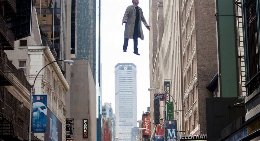 Micheal Keaton hit the streets of Manhattan for Birdman, albeit briefly - most of the film was shot in St. James Theatre on Broadway