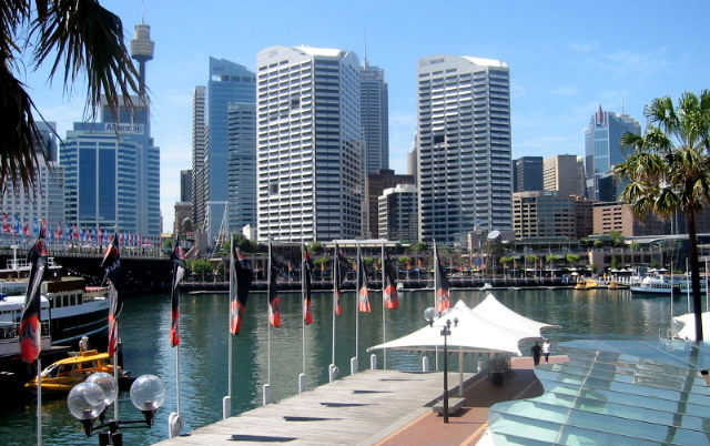 Darling Harbour is a large recreational area with a host of restaurant and retail options