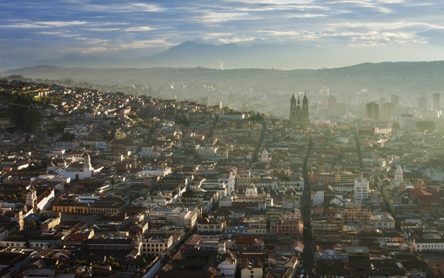 The urban sprawl of Quito