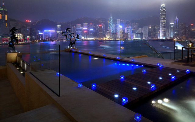 Presidential Suite's private terrace at InterContinental Hong Kong