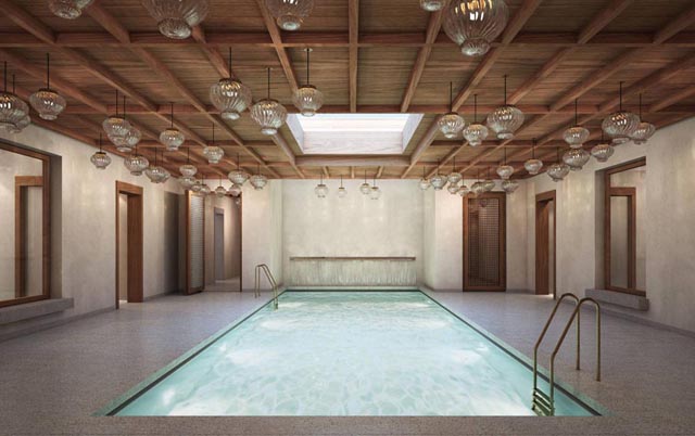 How the spa's indoor pool will look