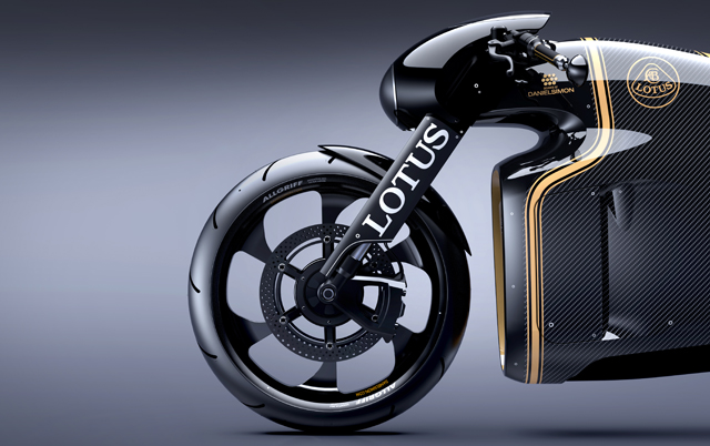 The C-01 is the first bike to bear the Lotus marque