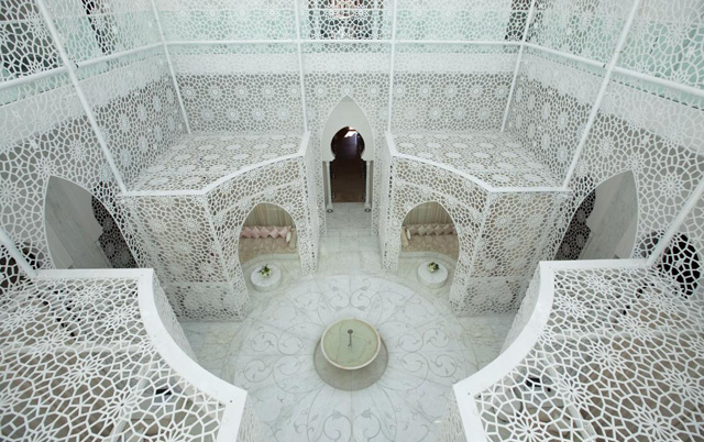 Atrium at Royal Mansour Marrakech's ornate spa
