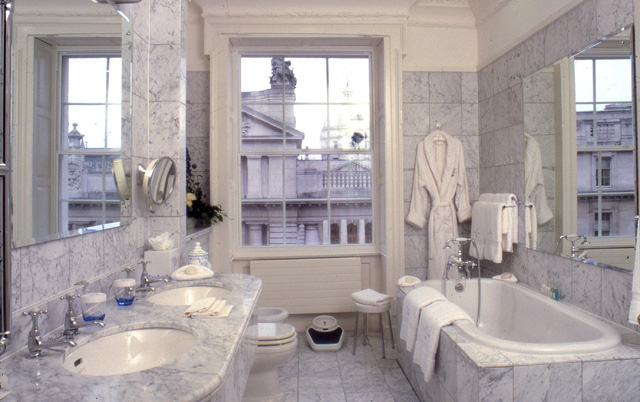 Marble bathroom at The Merrion in Dublin