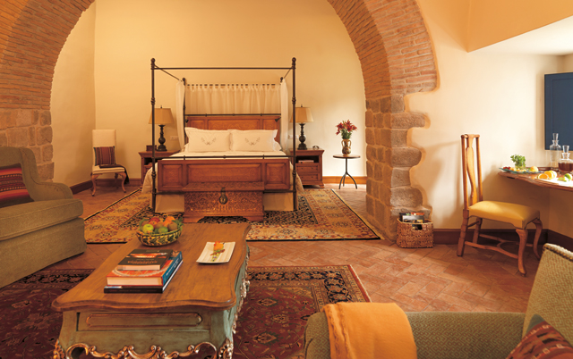 Most suites at the historic hotel boast period feature, reflecting its Incan heritage