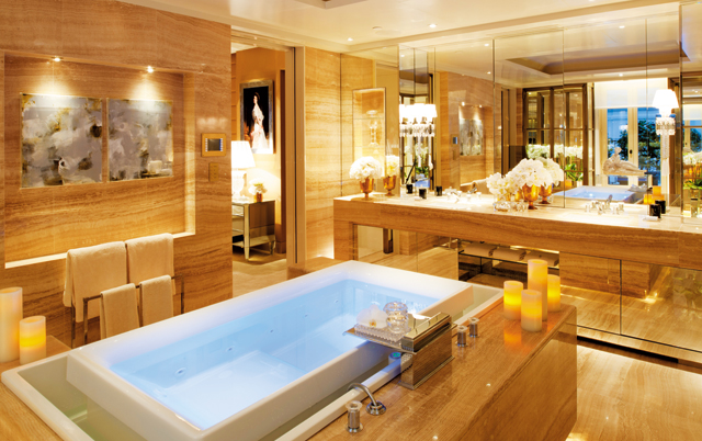 The Penthouse Suite’s spacious bathroom 