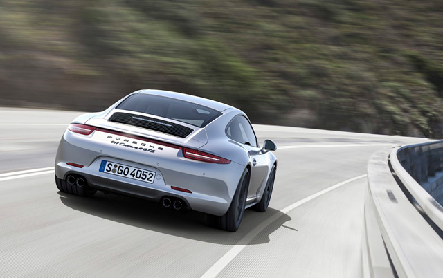Based on the body of the Carrera 4, the car's height has been lowered by 10 millimetres to improve performance, while a wider track, flared wheel arches and black chrome exhaust offer a sportier look