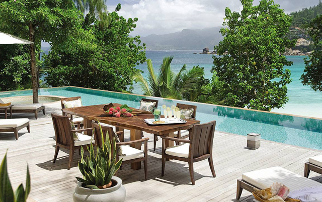 The Five-bedroom Residence Villa in the Seychelles offers two private pools