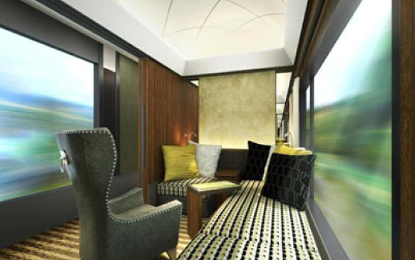 In order to create ''a hotel that travels through the beautiful countryside of Japan'', the train will also include a premier lounge for guest use and observation areas dominated by large floor-to-ceiling windows 